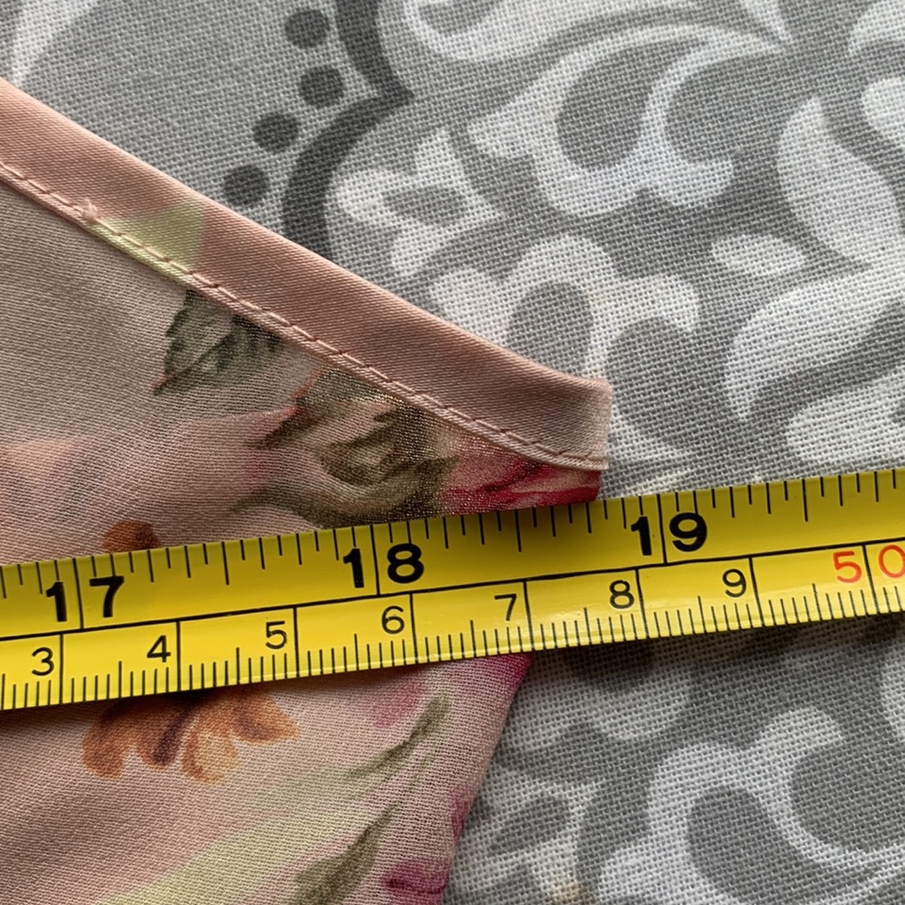 Slip Dress Lingerie Silky Floral Size Large Sexy Evening wear Dainty Pea… - Picture 9 of 10